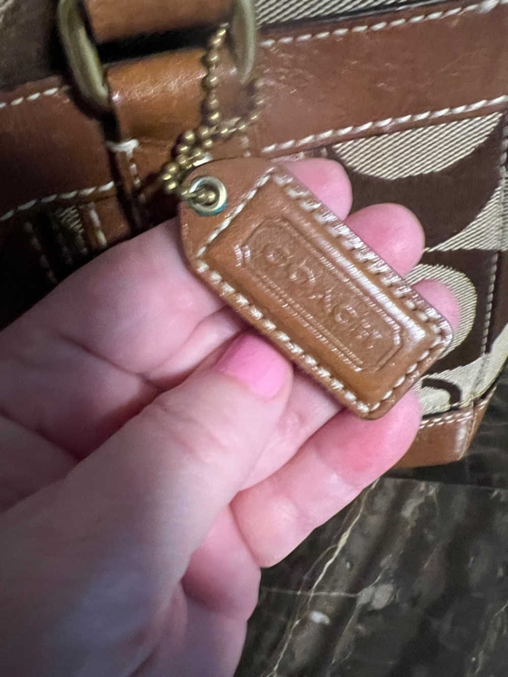 Coach Hamptons Signature Stripe Carryall bag iconic C jacquard Y2K 2007 11071 - Picture 12 of 16